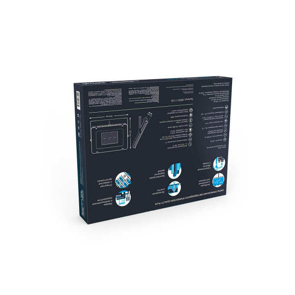 Прожектор светодиодный Gauss Qplus 150W 6500К 690511150 Прожектор светодиодный Gauss Qplus 150W 6500К 690511150
