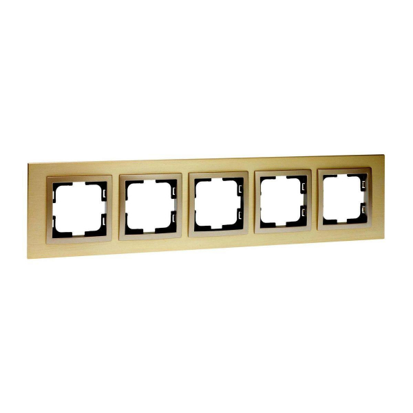 Рамка 5-постовая Mono Electric Style Aluminium титан-шампань 107-830000-164 Рамка 5-постовая Mono Electric Style Aluminium титан-шампань 107-830000-164