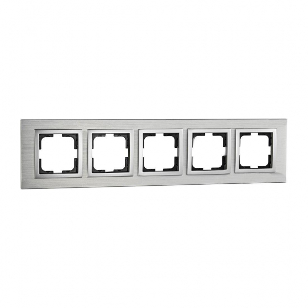 Рамка 5-постовая Mono Electric Style Aluminium серебро 107-800000-164 Рамка 5-постовая Mono Electric Style Aluminium серебро 107-800000-164