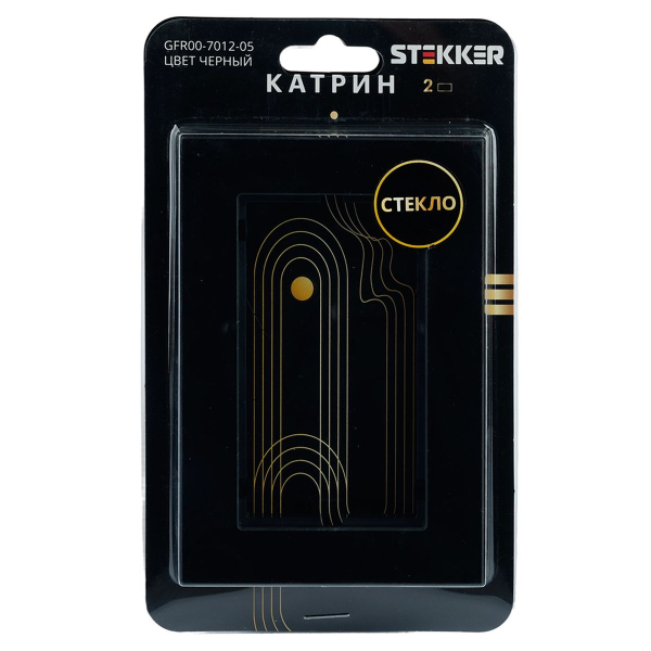 Рамка 2-модульная Stekker Катрин черный GFR00-7012-05 39571
