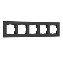 Рамка Werkel Slab на 5 постов черный софт W0052908 4690389207907