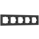 Рамка Werkel Slab на 5 постов черный софт W0052908 4690389207907