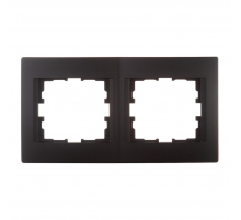 Рамка 2-ая горизонтальная Lezard Karina черная 707-4200-147