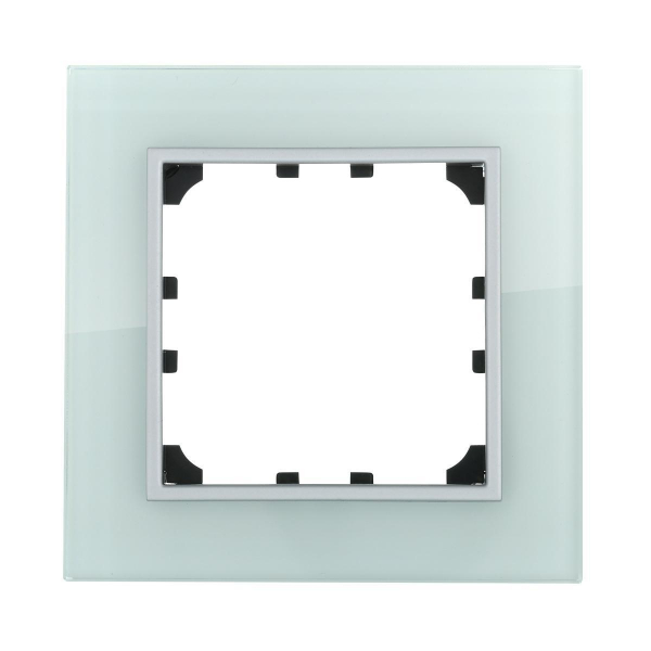 Рамка LK Studio 1-постовая из натурального светлого стекла LK60 864111-1 Рамка LK Studio 1-постовая из натурального светлого стекла LK60 864111-1