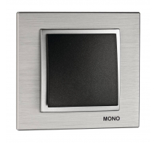 Рамка 1-постовая Mono Electric Style Aluminium серебро 107-800000-160