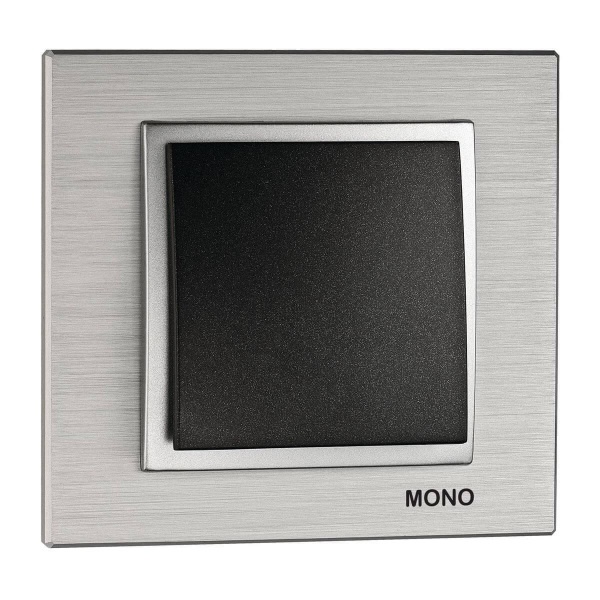Рамка 1-постовая Mono Electric Style Aluminium серебро 107-800000-160 Рамка 1-постовая Mono Electric Style Aluminium серебро 107-800000-160