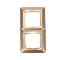 DEA Рамка 2-я горизонтальная Золотой Металлик KRANZ KR-78-0316