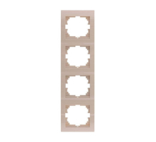 Рамка 4-ая вертикальная Lezard Deriy кремовая 702-0300-154