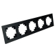 Рамка 5-постовая Stekker Катрин черный матовый GFR00-7005-05М 49604