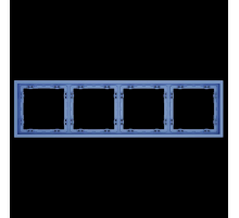Рамка пластиковая S70 на 4 поста, (деним) Voltum VLS100415