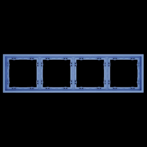 Рамка пластиковая S70 на 4 поста, (деним) Voltum VLS100415
