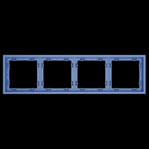 Рамка пластиковая S70 на 4 поста, (деним) Voltum VLS100415