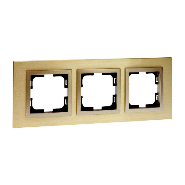 Рамка 3-постовая Mono Electric Style Aluminium титан-шампань 107-830000-162 Рамка 3-постовая Mono Electric Style Aluminium титан-шампань 107-830000-162