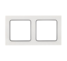 Стокгольм Рамка 2-местная белая с линией цвета черный EKF PROxima EXM-G-305-10