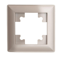 Рамка 1-постовая Stekker Катрин шампань PFR00-7001-02 39802