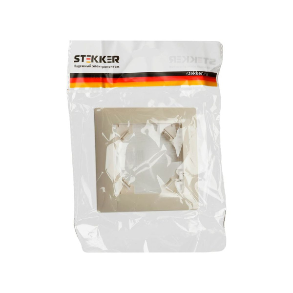 Рамка 1-постовая Stekker Эрна Элегант слоновая кость PFR00-9011-02 49666