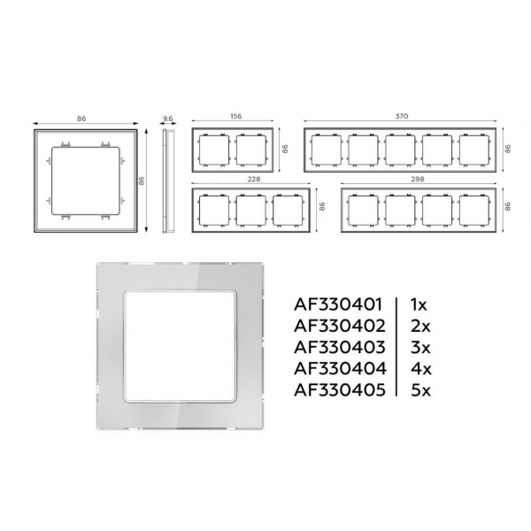Рамка AMBRELLA VOLT AF330405 Рамка AMBRELLA VOLT AF330405