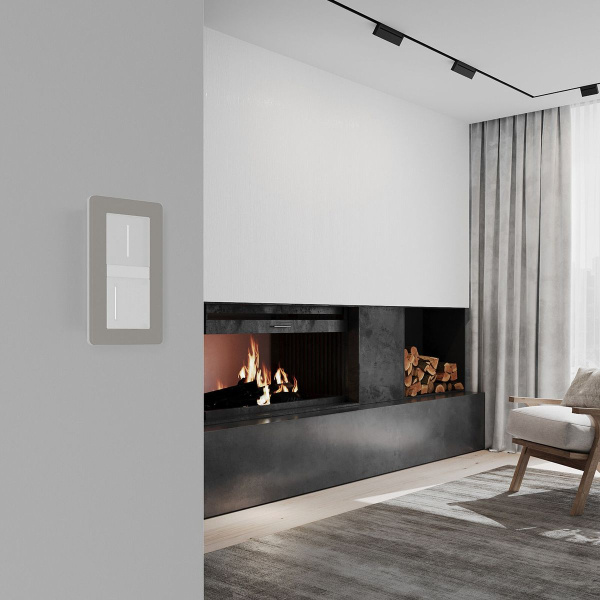 Рамка Werkel Split на 2 поста дымчатый/белый W0023067 4690389206061