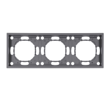 Рамка STEKKER, PFR00-5003-10  3-местная, серия Эмили, платиново-серый, soft touch 49964