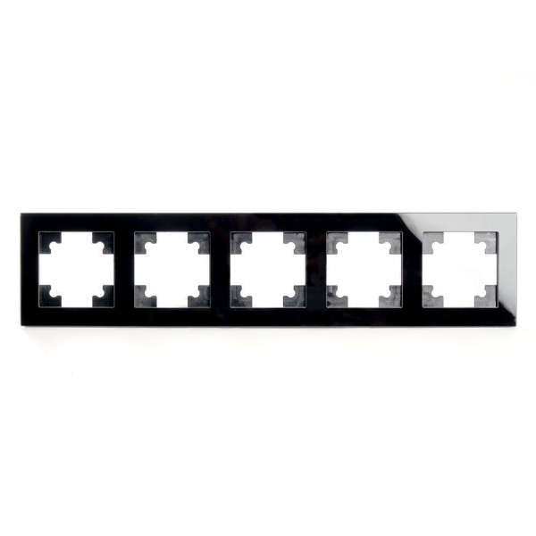 Рамка 5-постовая Stekker Катрин черный GFR00-7005-05 39641 Рамка 5-постовая Stekker Катрин черный GFR00-7005-05 39641