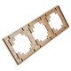 Рамка 3-местная, металл, ,STEKKER, MFR00-7003-02, серия Катрин, шампань 50018
