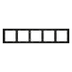 Рамка пластиковая Voltum S70 на 5 постов, (черный матовый) VLS100508