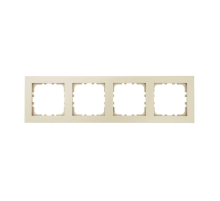 Рамка 4-постовая LK Studio (бежевый матовый) LK80 FLAT, 844402-1