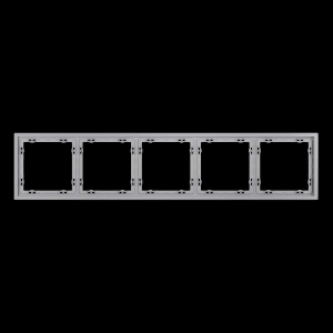 Рамка пластиковая S70 на 5 постов, (серый) Voltum VLS100516