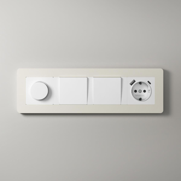 Рамка Werkel Split на 4 поста айвори/белый W0043066 4690389206092