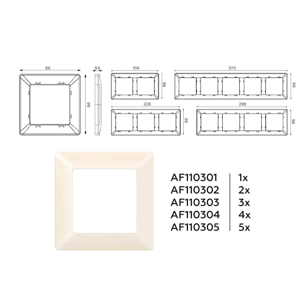 Рамка AMBRELLA VOLT AF110303