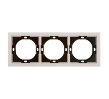 Рамка 3-местная, Stekker Мия, PFR00-3003-08, пудровый жемчуг 50488