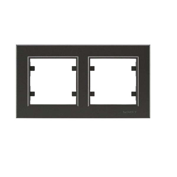 Рамка Makel 2-м Karea горизонт. дым. металлик 56050702 Рамка Makel 2-м Karea горизонт. дым. металлик 56050702