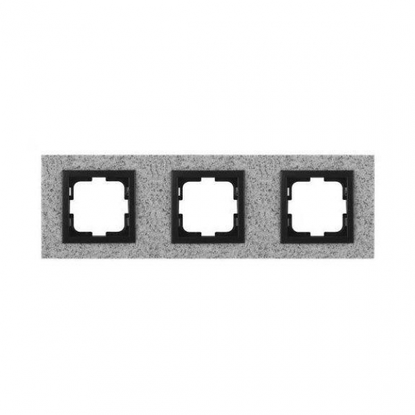 Рамка 3-постовая Mono Electric Style Granit белый гранит 107-600000-162