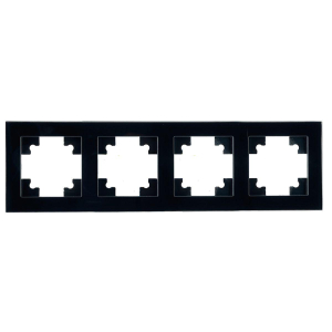 Рамка 4-постовая Stekker Катрин черный GFR00-7004-05 39521