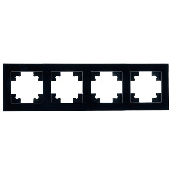 Рамка 4-постовая Stekker Катрин черный GFR00-7004-05 39521