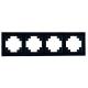 Рамка 4-постовая Stekker Катрин черный GFR00-7004-05 39521