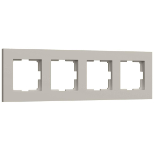 Рамка на 4 поста Werkel Slab дымчатый софт W0042917 a071628