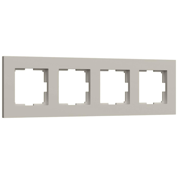 Рамка на 4 поста Werkel Slab дымчатый софт W0042917 a071628