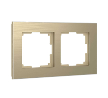 Рамка Werkel Aluminium на 2 поста шампань алюминий W0021711 4690389158148