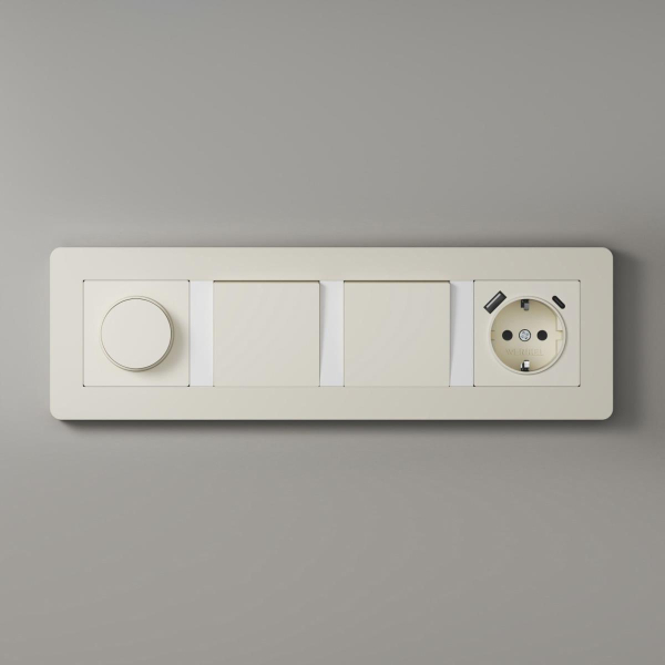 Рамка Werkel Split на 4 поста айвори/белый W0043066 4690389206092