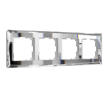 Рамка на 4 поста Werkel Diamant зеркальный W0041220 4690389158858