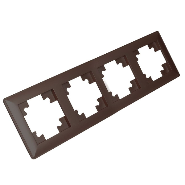 Рамка 4-постовая Stekker Катрин шоколад PFR00-7004-04 39820