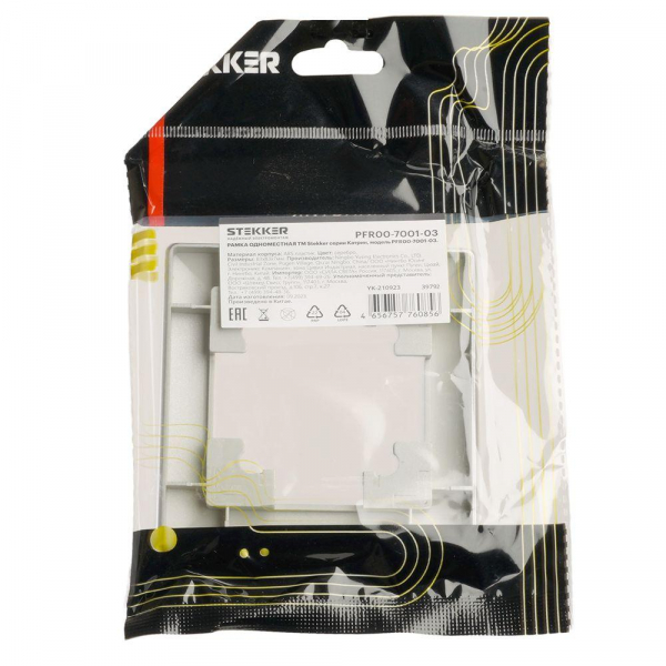 Рамка 1-постовая Stekker Катрин белый PFR00-7001-01 39792 Рамка 1-постовая Stekker Катрин белый PFR00-7001-01 39792