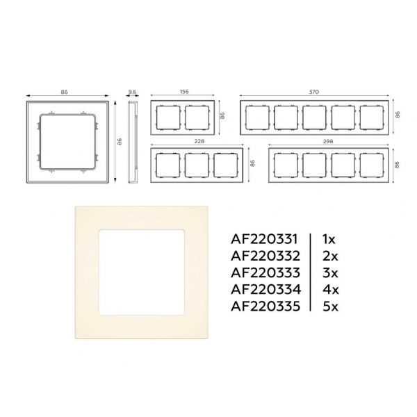 Рамка AMBRELLA VOLT AF220333 Рамка AMBRELLA VOLT AF220333