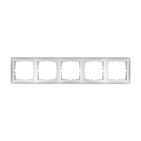 Рамка LK Studio 5-постовая (серебристый металлик) LK60 864503-1