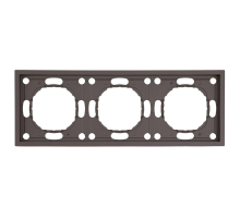 Рамка Stekker, PFR00-5003-09 3-местная Эмили, антрацит, soft touch 49938