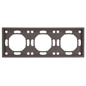Рамка Stekker, PFR00-5003-09 3-местная Эмили, антрацит, soft touch 49938
