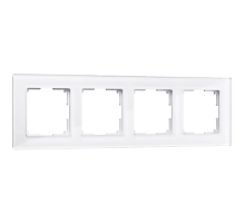 Рамка на 4 поста Werkel Favorit белый,стекло W0041101 4690389159923