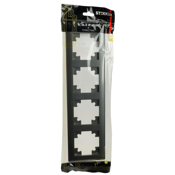 Рамка 4-постовая Stekker Катрин графит PFR00-7004-06 39810