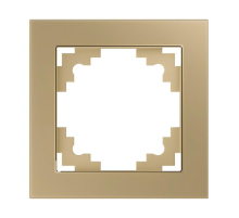 Рамка 1-постовая Stekker Катрин золото GFR00-7001-08 49032